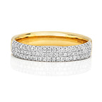 18ct Yellow Gold Diamond Wedding Band Ring 0.34 CT