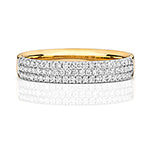 18ct Yellow Gold Diamond Wedding Band Ring 0.34 CT