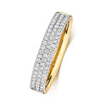 18ct Yellow Gold Diamond Wedding Band Ring 0.34 CT