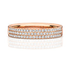 18ct Rose Gold Diamond Wedding Band Ring 0.34 CT