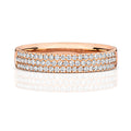 18ct Rose Gold Diamond Wedding Band Ring 0.34 CT
