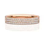18ct Rose Gold Diamond Wedding Band Ring 0.34 CT