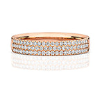 18ct Rose Gold Diamond Wedding Band Ring 0.34 CT