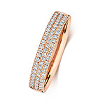 18ct Rose Gold Diamond Wedding Band Ring 0.34 CT