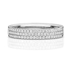 18ct White Gold Diamond Wedding Band Ring 0.34 CT