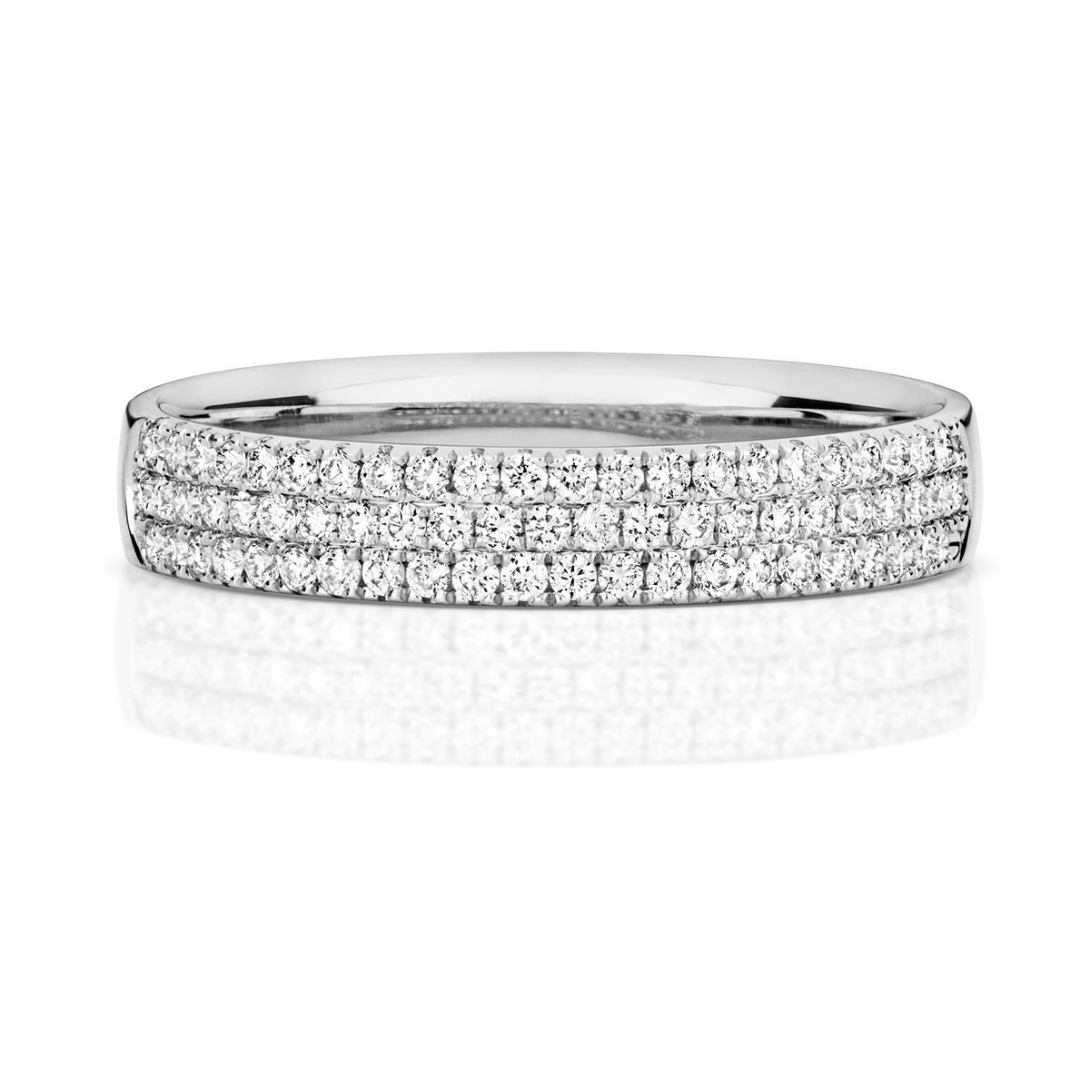 18ct White Gold Diamond Wedding Band Ring 0.34 CT