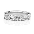 18ct White Gold Diamond Wedding Band Ring 0.34 CT