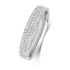 18ct White Gold Diamond Wedding Band Ring 0.34 CT