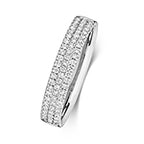 18ct White Gold Diamond Wedding Band Ring 0.34 CT