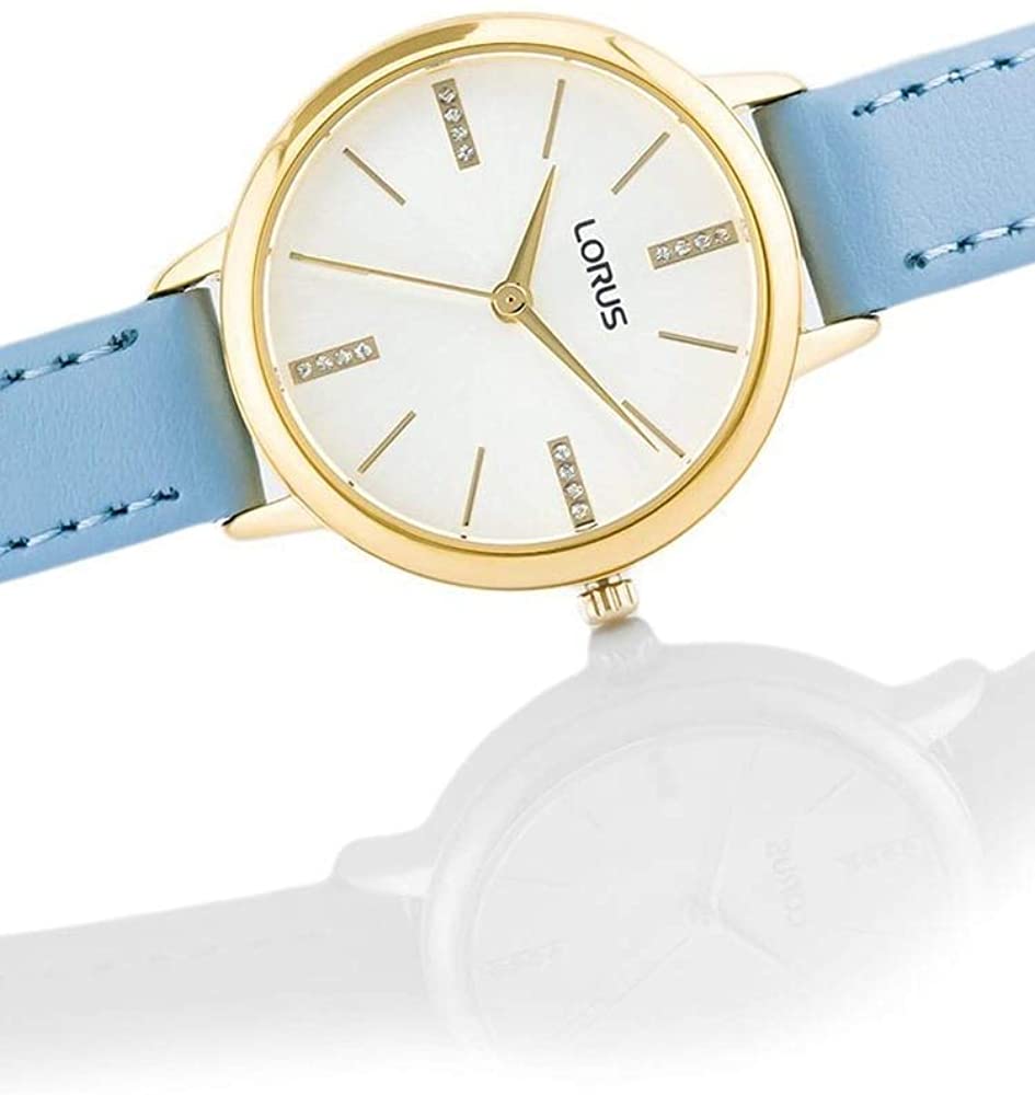 Lorus Ladies Watch with White Dial and Blue Strap RG214QX8