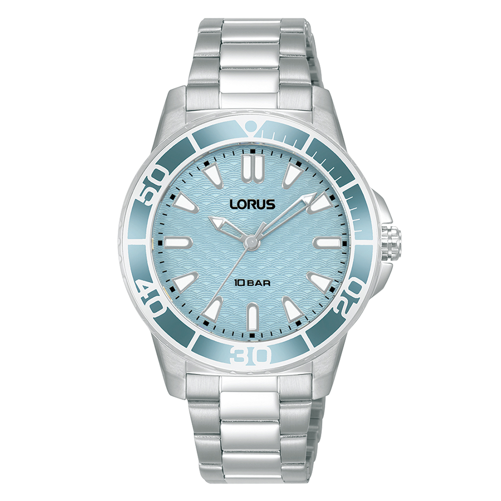 Lorus Ladies Watch with Blue Dial and Silver Bracelet RG251VX9