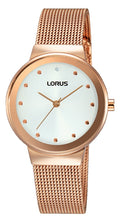 Lorus Ladies Rose Gold Milanese Strap Watch RG266JX9