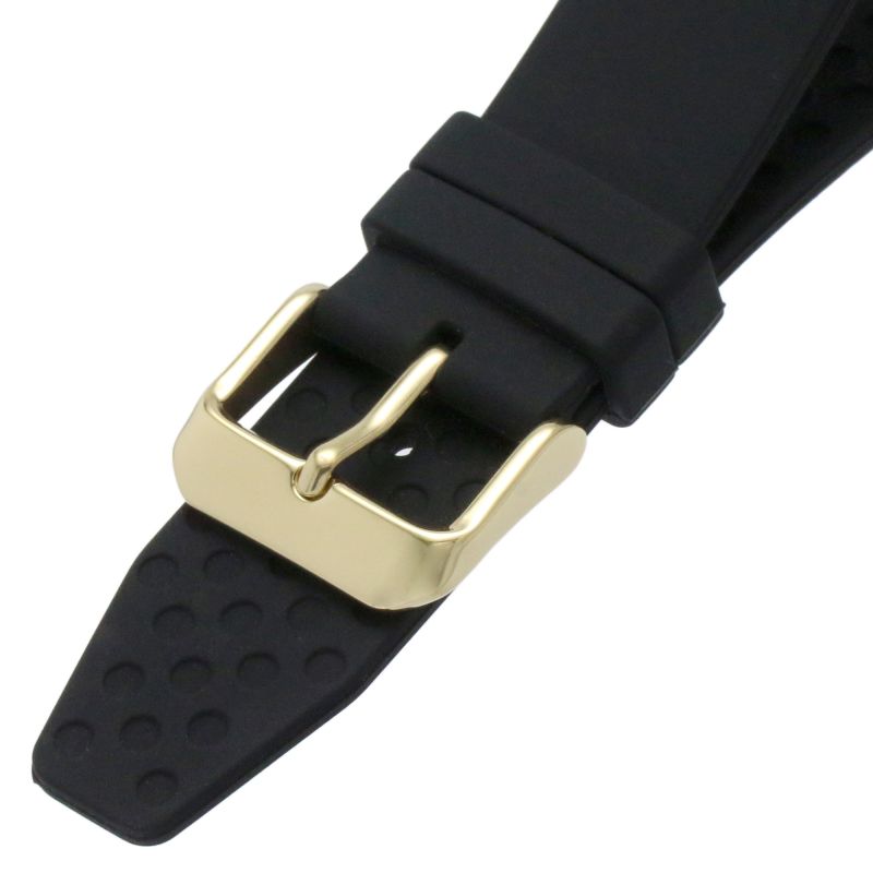 Lorus Ladies Watch gyda Deial Du a Strap Rwber Du RG267TX9