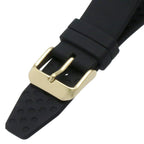 Lorus Ladies Watch gyda Deial Du a Strap Rwber Du RG267TX9