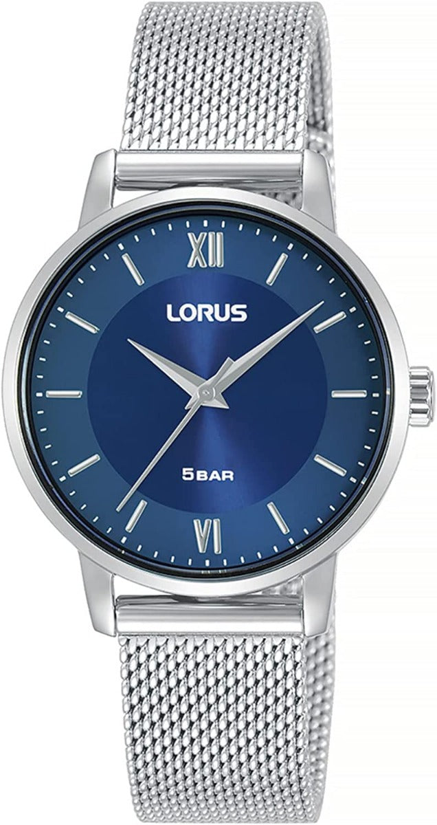 Lorus Ladies Watch with Blue Dial and Silver Milanese Strap RG279TX9