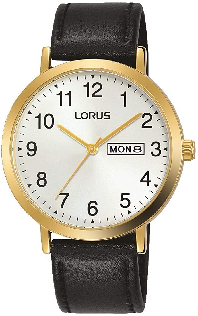 Lorus Gents Watch with Silver Dial and Black Strap RH338AX9