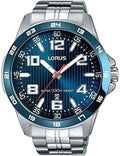 Mens Lorus Watch with Silver Strap and Blue Dial RH901GX9