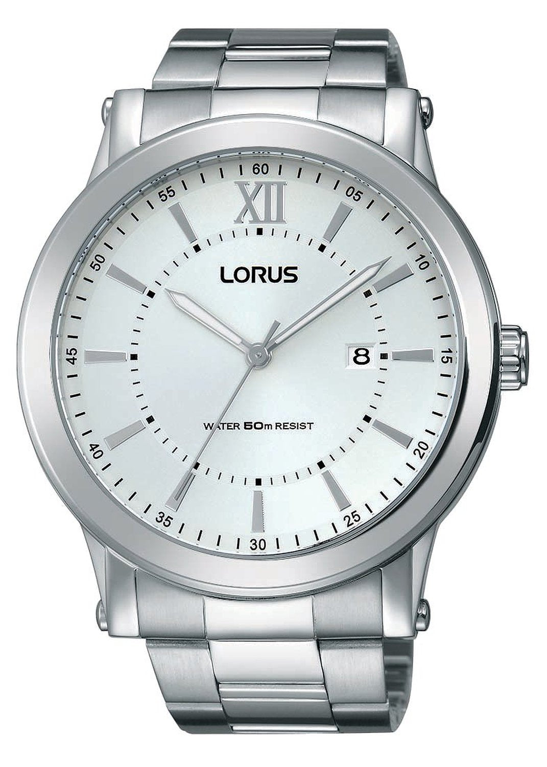 Lorus Mens Silver Watch RH905FX9