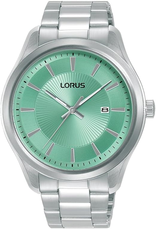 Lorus Men's Watch with Mint Green Dial and Silver Bracelet RH931RX9
