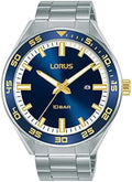 Lorus Mens Watch with Blue Dial and Silver Stainless Steel Strap RH933NX9