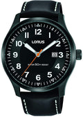 Lorus Mens Watch with Black Dial and Black Strap RH941HX9