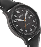 Lorus Mens Watch with Black Dial and Black Strap RH941HX9