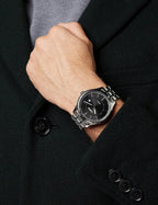 Lorus Men's Watch with Black Dial and Silver Bracelet RH947PX9