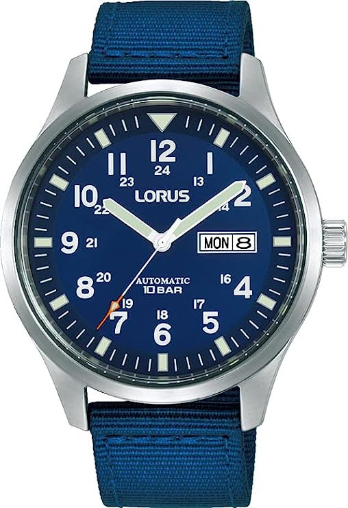 Lorus Men Automatic Watch with Blue Dial and Blue Strap RL409BX9