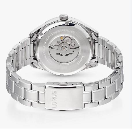 Lorus Men's Automatic Watch with Black Dial and Silver Bracelet RL429BX9