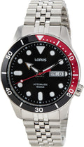 Lorus Mens Automatic Watch with Black Dial and Silver Bracelet RL447AX9