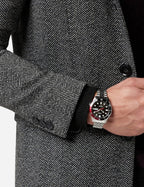 Lorus Mens Automatic Watch with Black Dial and Silver Bracelet RL447AX9