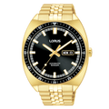 Lorus Mens Automatic Watch with Black Dial and Gold Bracelet RL448BX9