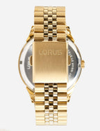 Lorus Mens Automatic Watch with Green Dial and Gold Stainless Steel Bracelet RL468AX9