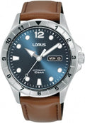 Lorus Mens Automatic Watch Blue Dial and Brown Leather Strap RL469BX9