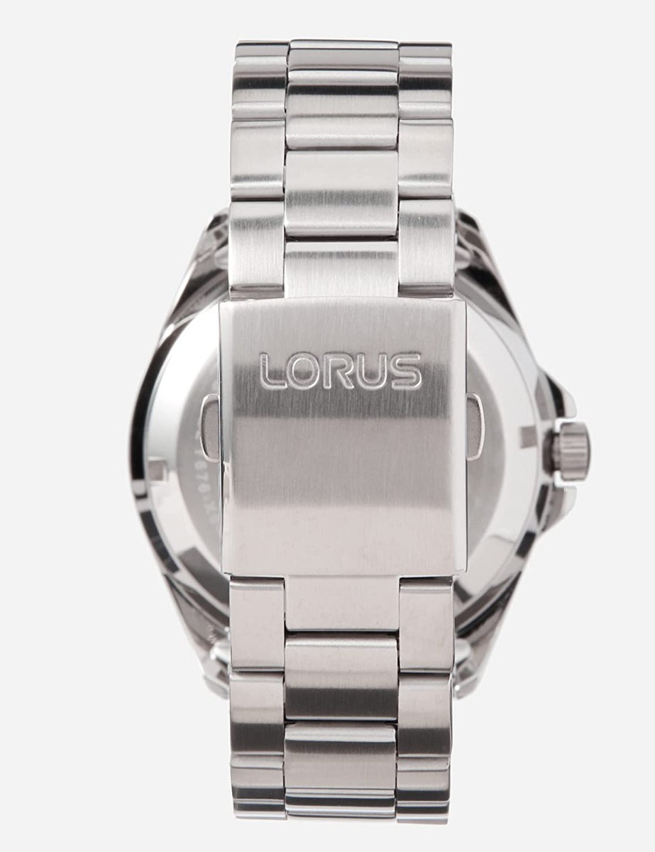 Lorus Men's Automatic Watch with Black Dial and Silver Bracelet RL481AX9