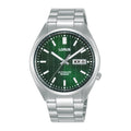 Lorus Mens Automatic Watch with Green Dial and Silver Bracelet RL495AX9