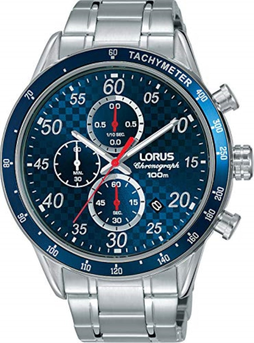 Lorus Mens Analogue Chronograph Quartz Watch with Stainless Steel Strap RM329EX9