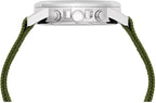 Lorus Men's Chronograph Watch with Luminous Dial and Green Nylon Strap RM345JX9