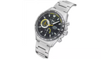 Lorus Men's Chronograph Watch with Black Dial and Silver Strap RM397HX9