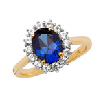 9ct White Gold Sapphire Dress Ring  CT RN1204S