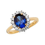 9ct White Gold Sapphire Dress Ring  CT RN1204S