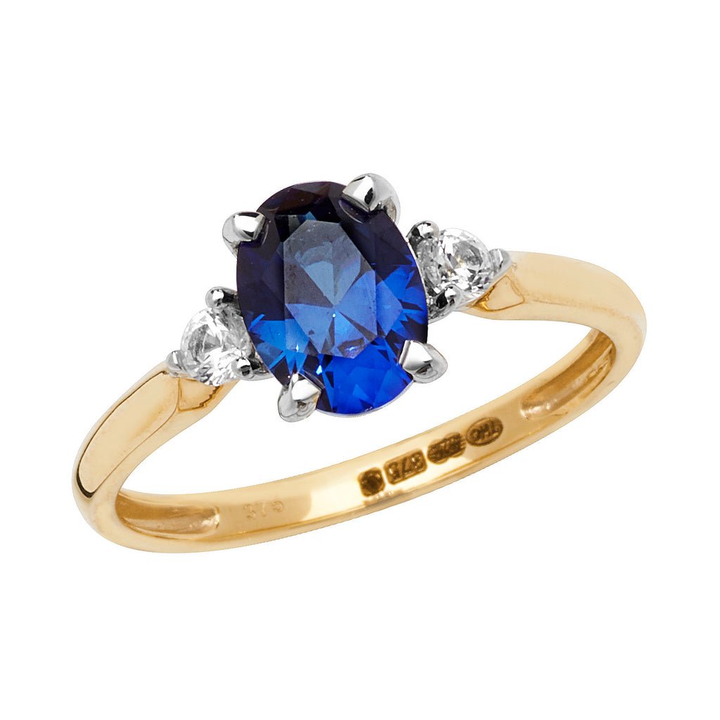 9ct White Gold Sapphire Dress Ring  CT RN1205S