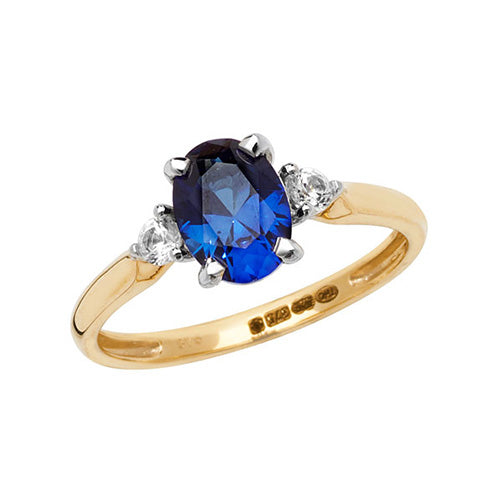 9ct White Gold Sapphire Dress Ring  CT RN1205S