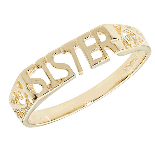 9ct Yellow Gold Sister Ring