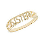 9ct Yellow Gold Sister Ring