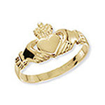9ct Yellow Gold Claddagh Ring