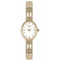 Rotary Ladies 9ct Gold Watch with White Dial and 9ct Gold Bracelet LB10090/02