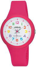 Lorus Girls Watch with White Dial and Pink Strap RRX49EX9