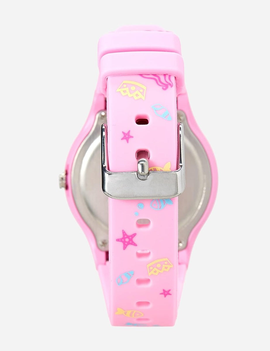 Lorus Kids Watch with Pink Dial and Pink Silicone Strap RRX49HX9