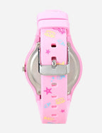Lorus Kids Watch with Pink Dial and Pink Silicone Strap RRX49HX9